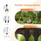 60 Inch Tree Swing with Strong Steel Frame and Oxford Cloth Seat for Garden Yard and Family Fun